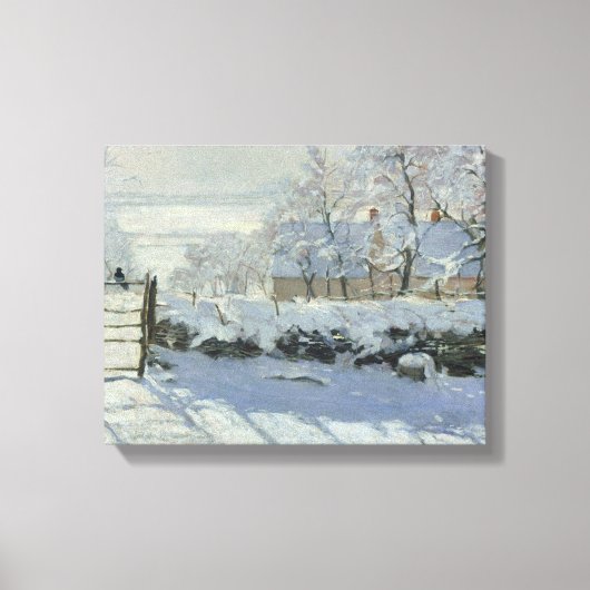Claude Monet - The Magpie Canvas Afdruk (Voorkant)