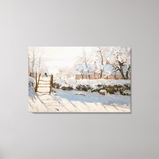 Claude Monet - The Magpie Canvas Afdruk (Voorkant)