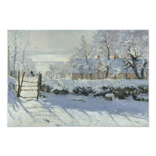 Claude Monet - The Magpie Foto Afdruk (Voorkant)
