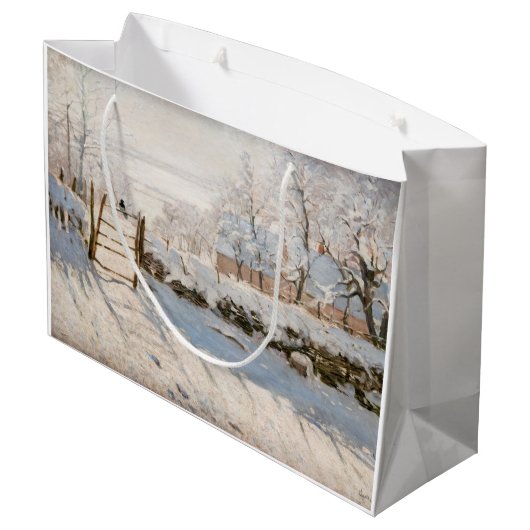 Claude Monet - The Magpie Groot Cadeauzakje (Achterkant Gekanteld)