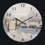 Claude Monet - The Magpie Grote Klok<br><div class="desc">The Magpie / La Pie - Claude Monet,  Oil on Canvas, 1868-1869</div>