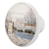 Claude Monet - The Magpie Keramische Knop (Rechts)