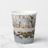 Claude Monet - The Magpie Papieren Bekers (Achterkant)