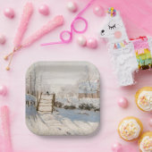 Claude Monet - The Magpie Papieren Bordje (Feest)