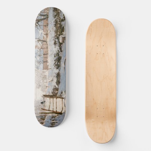 Claude Monet - The Magpie Persoonlijk Skateboard (Voorkant)