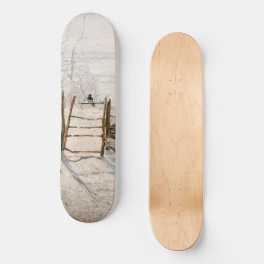 Claude Monet - The Magpie Persoonlijk Skateboard (Voorkant)