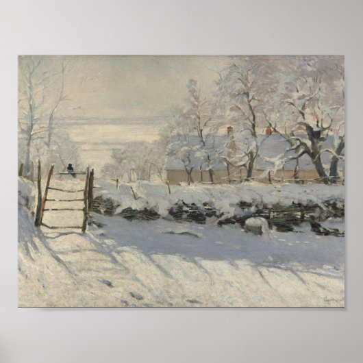 Claude Monet - The Magpie Poster (Voorkant)