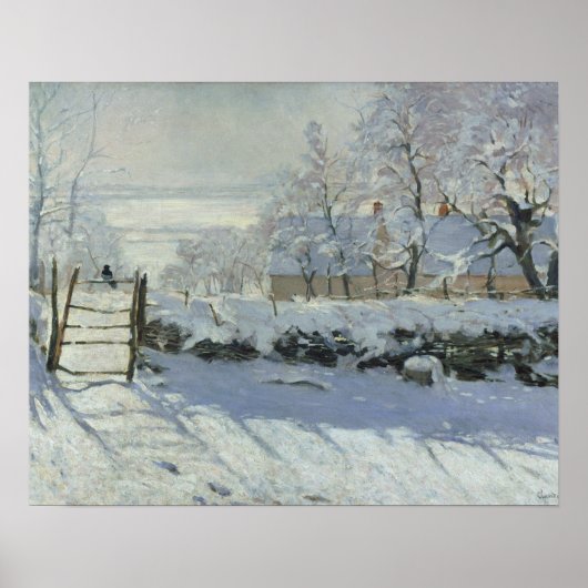 Claude Monet - The Magpie Poster (Voorkant)