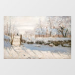 Claude Monet - The Magpie Raamsticker<br><div class="desc">The Magpie / La Pie - Claude Monet,  Oil on Canvas, 1868-1869</div>