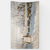 Claude Monet - The Magpie Spandoek (Verticaal)