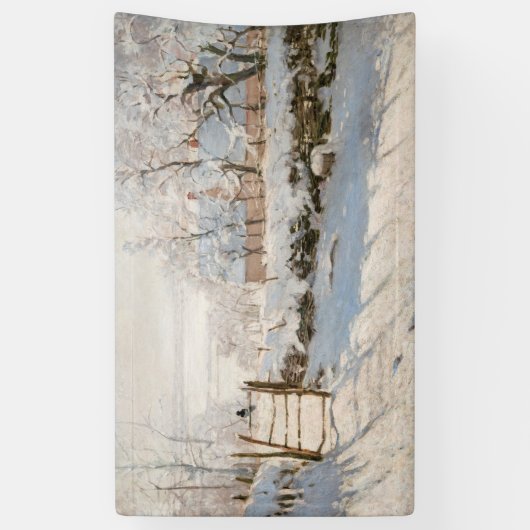 Claude Monet - The Magpie Spandoek (Verticaal)