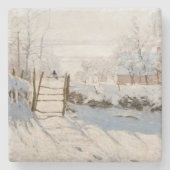 Claude Monet - The Magpie Stenen Onderzetter (Voorkant)