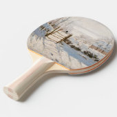 Claude Monet - The Magpie Tafeltennisbatje (Voorkant Gekanteld)