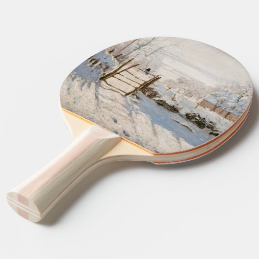 Claude Monet - The Magpie Tafeltennisbatje (Voorkant Gekanteld)