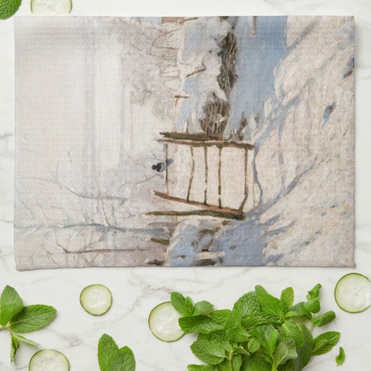 Claude Monet - The Magpie Theedoek (Gevouwen)