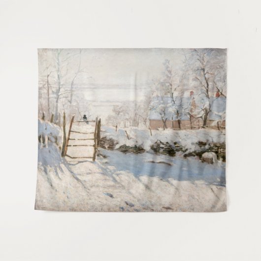 Claude Monet - The Magpie Wandkleed (Voorkant (horizontaal))