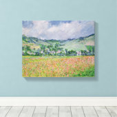 Claude Monet | The Poppy Field near Giverny, 1885 Canvas Afdruk (Insitu (Houten vloer))