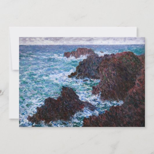 Claude Monet - The Rocks at Belle-Ile, Wild Coast Bedankkaart (Voorkant)