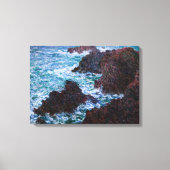 Claude Monet - The Rocks at Belle-Ile, Wild Coast Canvas Afdruk (Voorkant)