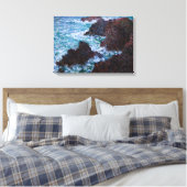Claude Monet - The Rocks at Belle-Ile, Wild Coast Canvas Afdruk (Insitu (Slaapkamer))