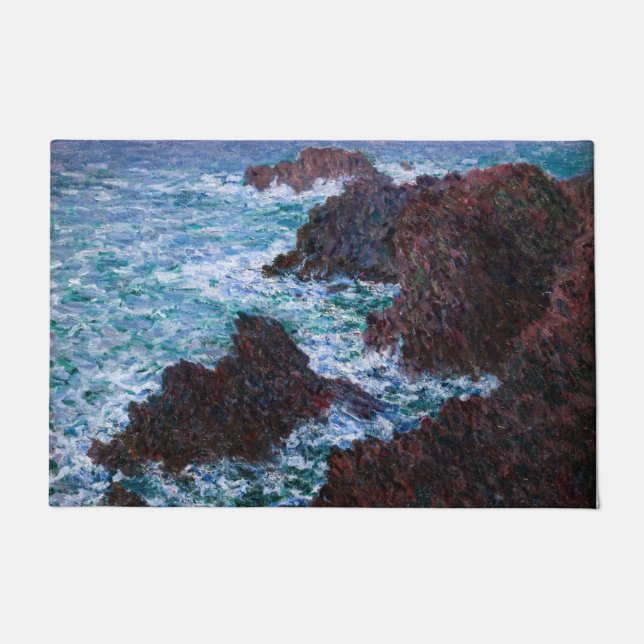 Claude Monet - The Rocks at Belle-Ile, Wild Coast Deurmat (Voorkant)