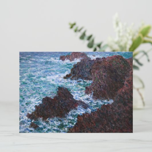 Claude Monet - The Rocks at Belle-Ile, Wild Coast Kaart (Staand voorkant)