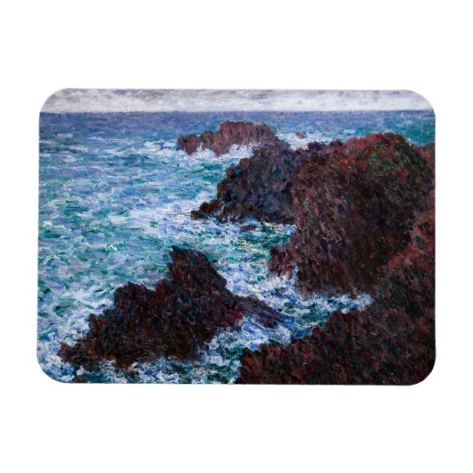 Claude Monet - The Rocks at Belle-Ile, Wild Coast Magneet (Horizontaal)
