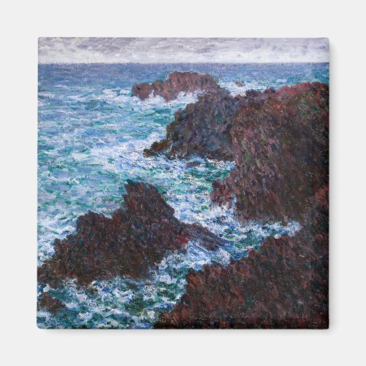 Claude Monet - The Rocks at Belle-Ile, Wild Coast Magneet (Voorkant)