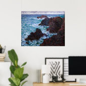 Claude Monet - The Rocks at Belle-Ile, Wild Coast Poster (Thuiskantoor)