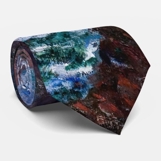 Claude Monet - The Rocks at Belle-Ile, Wild Coast Stropdas (Opgerold)