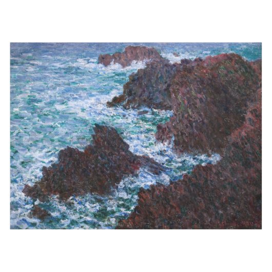 Claude Monet - The Rocks at Belle-Ile, Wild Coast Tafelkleed (Voorkant (Horizontaal))