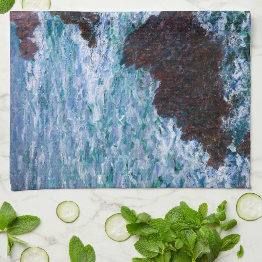 Claude Monet - The Rocks at Belle-Ile, Wild Coast Theedoek (Gevouwen)