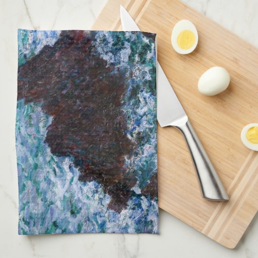 Claude Monet - The Rocks at Belle-Ile, Wild Coast Theedoek (Quarter Fold)