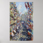Claude Monet The Rue Montorgueil in Parijs Poster (Voorkant)