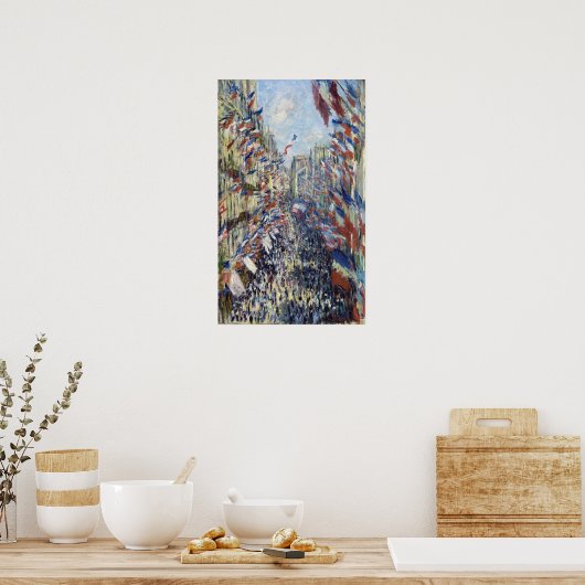 Claude Monet The Rue Montorgueil in Parijs Poster (Keuken)