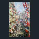 Claude Monet | The Rue Montorgueil, Parijs Poster<br><div class="desc">The Rue Montorgueil,  Paris,  Celebration of 30 June 1878 | van Claude Monet | Art Location: Musee d'Orsay,  Parijs,  Frankrijk | Franse artiest | Collectie Afbeelding nummer: XIR52219</div>