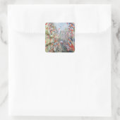 Claude Monet | The Rue Montorgueil, Parijs Vierkante Sticker (Tas)