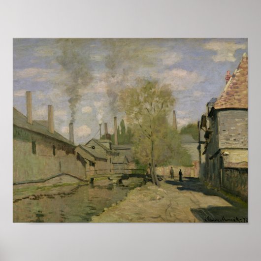 Claude Monet | The Stream of Robec at Rouen, 1872 Poster (Voorkant)
