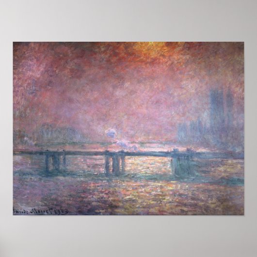 Claude Monet | The Thames at Charing Cross, 1903 Poster (Voorkant)