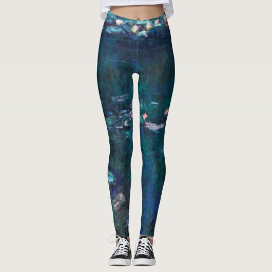 Claude Monet - The Water Lilies - Green Reflection Leggings (Voorkant)