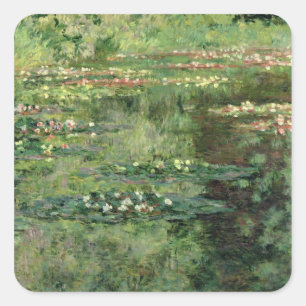 Claude Monet The Waterlily Pond, 1904 Vierkante Sticker