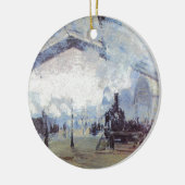 Claude Monet - Train Artwork - Steam Engine Keramisch Ornament (Links)