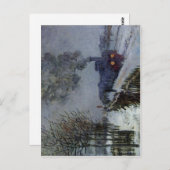 Claude Monet Train in the Snow 1875 Technique Oil Briefkaart (Voorkant / Achterkant)