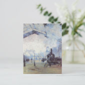 Claude Monet Train Station Popular  Art Briefkaart (Staand voorkant)