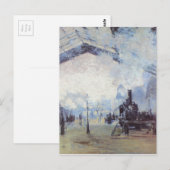 Claude Monet Train Station Popular  Art Briefkaart (Voorkant / Achterkant)
