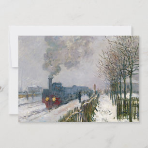 Claude Monet - Trein in de sneeuw / De locomotief Bedankkaart
