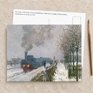 Claude Monet - Trein in de Sneeuw / De Locomotief Briefkaart