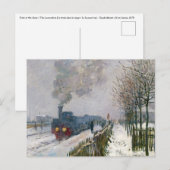 Claude Monet - Trein in de Sneeuw / De Locomotief Briefkaart (Voorkant / Achterkant)