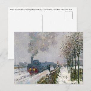 Claude Monet - Trein in de Sneeuw / De Locomotief Briefkaart