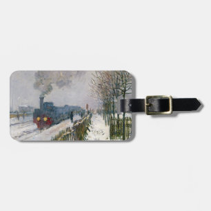 Claude Monet - Trein in in de Sneeuw / De Locomoti Bagagelabel